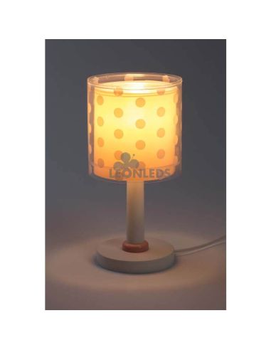 Lámpara de mesa infantil Rosa Dots Dalber 41001S | LeonLeds Iluminación