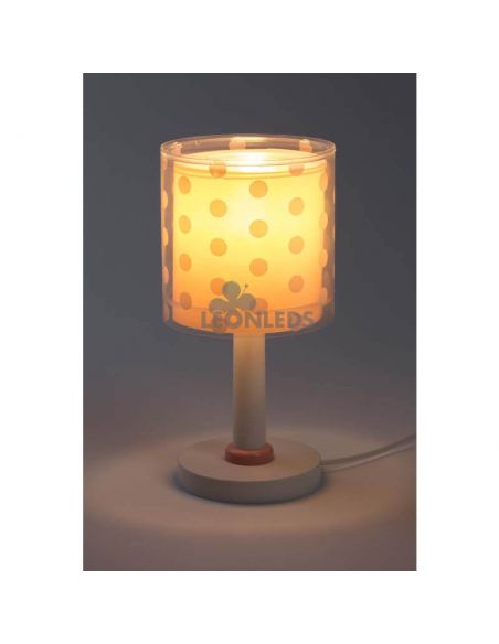 Lámpara de mesa infantil Rosa Dots Dalber 41001S | LeonLeds Iluminación