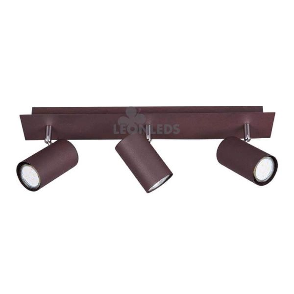 Regleta 3 focos óxido Marley TrioLighting | lámpara de techo | LeónLeds Iluminación