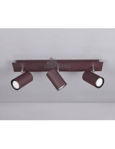 Regleta 3 focos óxido Marley TrioLighting | lámpara de techo | LeónLeds Iluminación 2