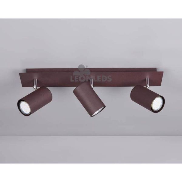 Regleta 3 focos óxido Marley TrioLighting | focos de techo | LeónLeds Iluminación
