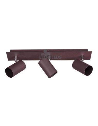 Regleta 3 focos óxido Marley TrioLighting | lámpara de techo 48 cm| LeónLeds Iluminación