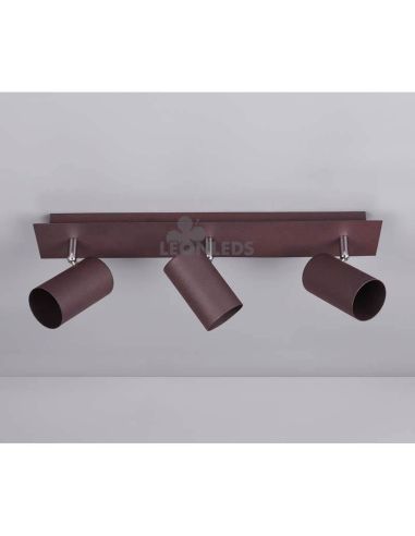 Regleta 3 focos óxido Marley TrioLighting | focos cónicos techo | LeónLeds Iluminación