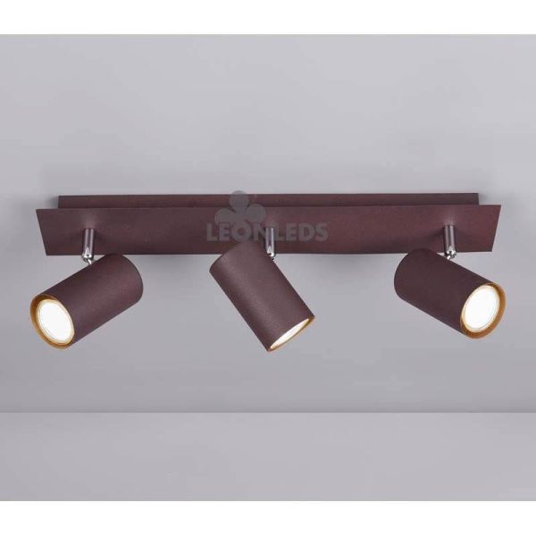 Regleta 3 focos óxido Marley TrioLighting | focos cónicos óxido | LeónLeds Iluminación
