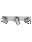 Regleta 3 focos rectangular níquel Marley TrioLighting | lámpara de techo | LeónLeds Iluminación