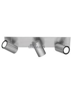 Regleta 3 focos rectangular níquel Marley TrioLighting | lámpara de techo | LeónLeds Iluminación