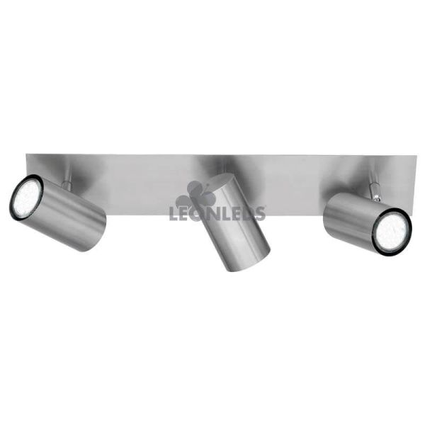 Réglette nickel rectangulaire 3 spots Marley TrioLighting | plafonnier | Éclairage LeonLeds