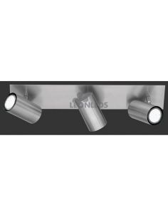 Regleta 3 focos rectangular níquel Marley TrioLighting | lámpara de techo | LeónLeds Iluminación 2