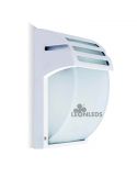 Applique murale extérieure blanche IP44 1XE27 | LeonLeds Lighting