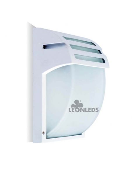 Luminária de parede externa branca IP44 1XE27 | LeonLeds Lighting
