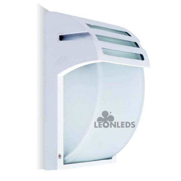 Applique murale extérieure blanche IP44 1XE27 | LeonLeds Lighting