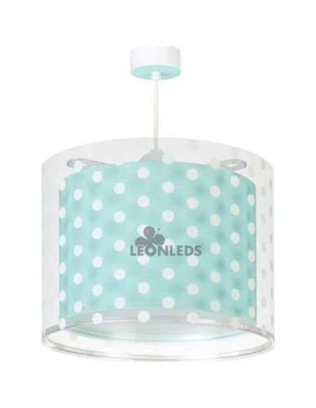 Lámpara de techo infantil Turquesa Dots 41002H | LeónLeds Iluminación