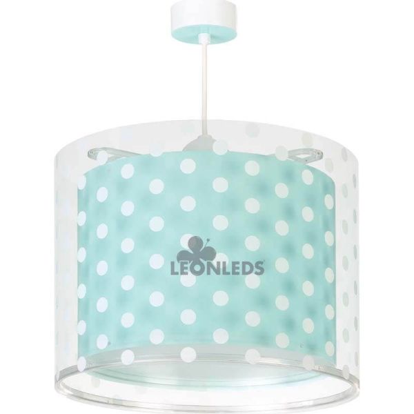 Lámpara de techo infantil Turquesa Dots 41002H | LeónLeds Iluminación