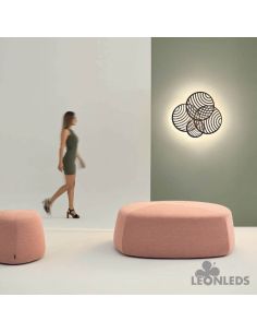 Aplique Plafón LED 60W Collage Negro o Oro 7230 | LeonLeds Iluminación 2