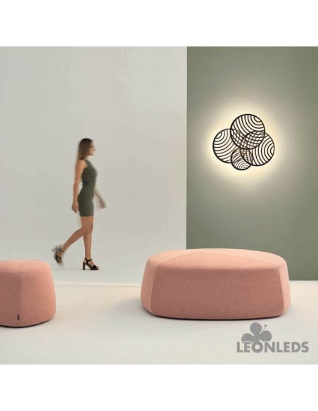 Plafonnier LED 60W Collage Noir 7231 | LeonLeds Lighting