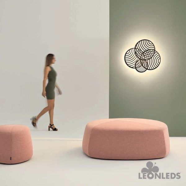 Plafonnier LED 60W Collage Noir 7231 | LeonLeds Lighting