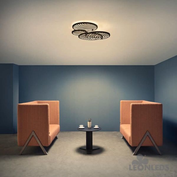 Plafonnier LED 60W Collage Or 7231 | LeonLeds Lighting