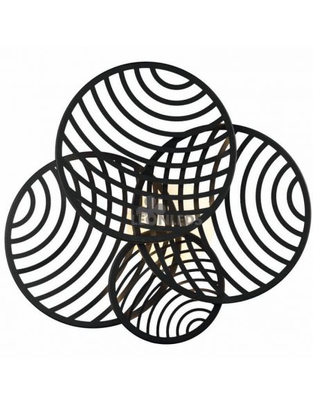 Aplique Plafón LED 60W Collage Negro o Oro 7230 | LeonLeds Iluminación