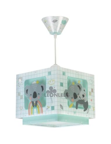 Lámpara de Techo Verde  cuadrada Koala 63262H| LeónLeds Iluminación