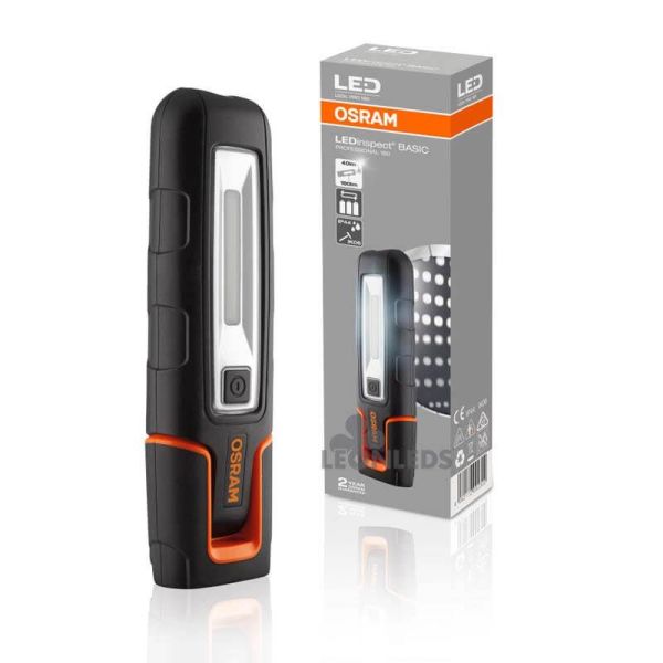 Linterna de trabajo LED a pilas LEDinspect® PROFFESIONAL 180 | LeonLeds
