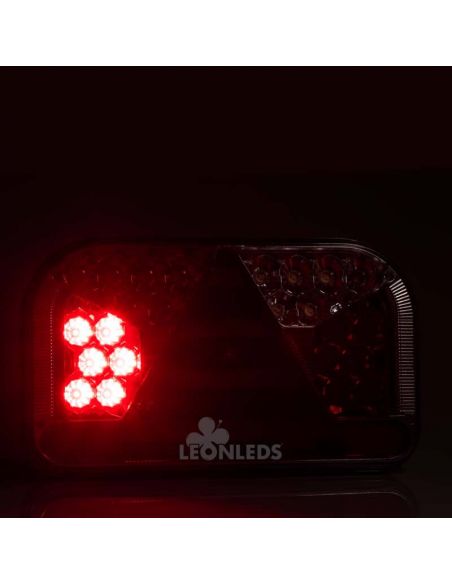 Piloto Trasero LED con triangulo con conector 7 Pin AMP 7 Funciones FT-170 | LeonLeds Iluminación