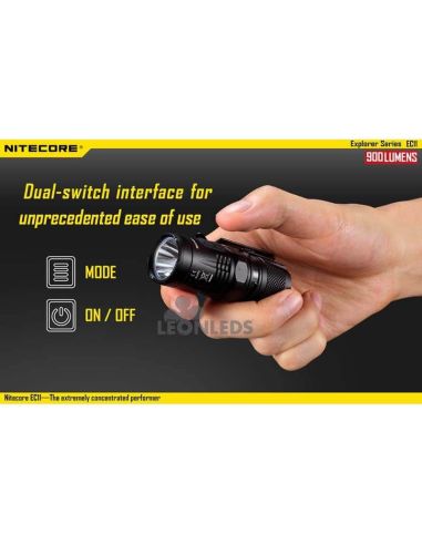 Emperador Aumentar Pef ▷ Linterna mini EC11 900 lm Nitecore · De bolsillo | LeonLEDs