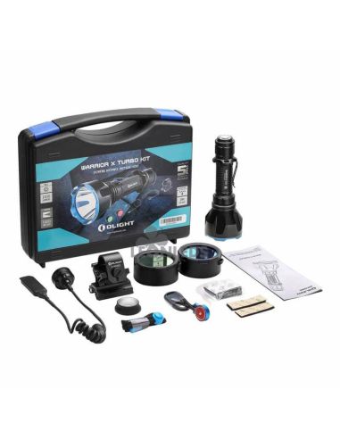 Maletin Kit de caza Linterna Warrior X Turbo LED Olight | Linterna 1100 lumenes IPX8 | León Leds Iluminación