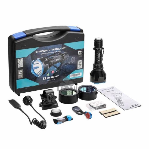 Maletin Kit de caza Linterna Warrior X Turbo LED Olight | Linterna 1100 lumenes IPX8 | León Leds Iluminación