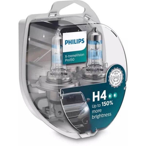 Ampoules H4 puissantes X-tremeVision Pro150% Philips | leonleds
