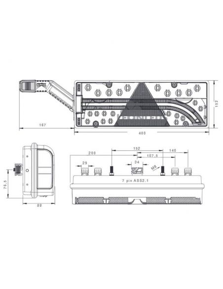 Piloto trasero Full LED Europoint III con cuerno superpoint IV Lecitrailer Schmitz Aspock | LeonLeds
