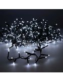 Guirnalda navideña blanco frío con 750 LED XL 16 metros exterior multifunción cable negro| LeónLeds