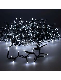 Guirnalda navideña blanco frío con 750 LED XL 16 metros exterior cable negro| LeónLeds 2