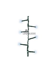 Guirnalda navideña blanco frío con 750 LED XL 16 metros exterior cable negro| LeónLeds