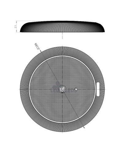 Dimensiones Plafón LED para camión potente 1.200Lm FT-161 LED Fristom | LeonLeds Iluminación