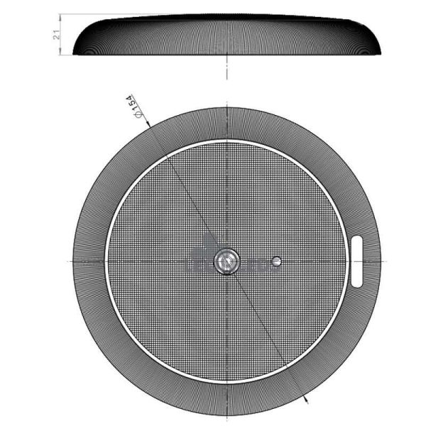 Dimensiones Plafón LED para camión potente 1.200Lm FT-161 LED Fristom | LeonLeds Iluminación