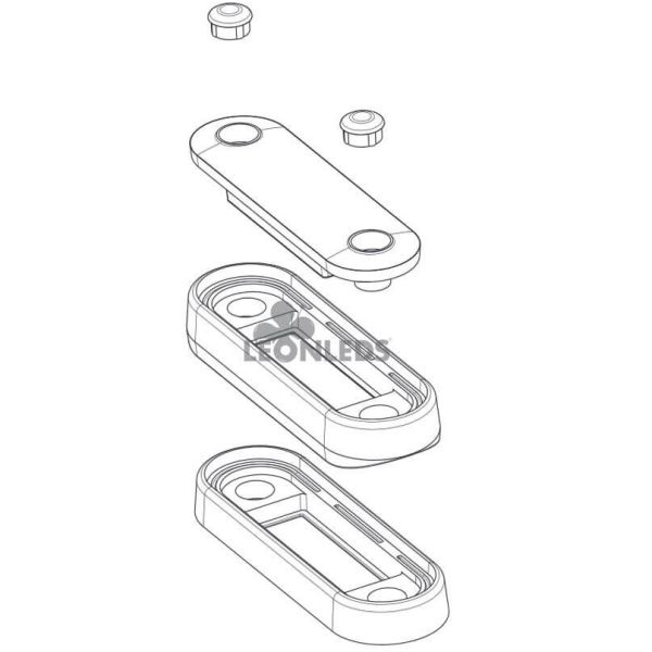 Feu de gabarit LED pour bar ou surface plane Ambre, Blanc ou Rouge FT-073 Fristom | leonleds