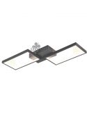 Plafonnier LED noir avec 2 rectangles Cafu par Trio Lighting | plafonnier | Éclairage LeonLeds