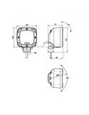 Dimensiones Faro LED de trabajo potente 4100Lm FT-360 Fristom | LeonLeds Iluminación