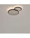 Plafón / Aplique de diseño LED 30W Collage Negro  Dimensiones | LeonLeds Iluminación