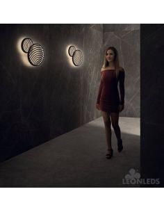 Plafonnier / applique design LED 30W Collage Noir Dimensions | Éclairage LeonLeds 2