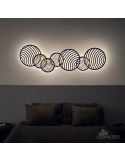 Plafón / Aplique de diseño LED 30W Collage Negro Dimensiones | LeonLeds Iluminación