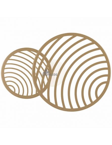 Plafón / Aplique de diseño LED 30W Collage Oro  Dimensiones | LeonLeds Iluminación