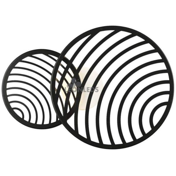 Plafón / Aplique de diseño LED 30W Collage Negro  Dimensiones | LeonLeds Iluminación