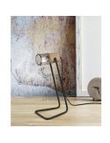 Lámpara de sobremesa LED de madera vintage Tosh de Trio Lighting| lámpara mesa mesita| LeonLeds Iluminación