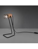 Lámpara de sobremesa LED de madera vintage Tosh de Trio Lighting| lámpara mesita foto orientable| LeonLeds Iluminación