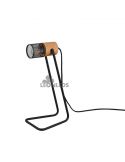 Lámpara de sobremesa LED de madera vintage Tosh de Trio Lighting| lámpara retro industrial| LeonLeds Iluminación