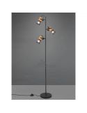 Lámpara de pie LED de madera y metal vintage Tosh 3xE14 de Trio Lighting| lámpara pie alta| LeonLeds Iluminación