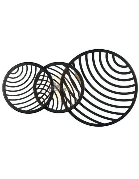 Aplique y Plafón Collage LED 40W Negro 7232 Mantra | LeonLeds Iluminación