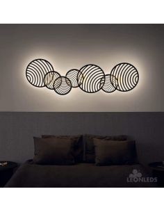 Aplique y Plafón Collage LED 40W Negro 7232 Mantra | LeonLeds Iluminación 2