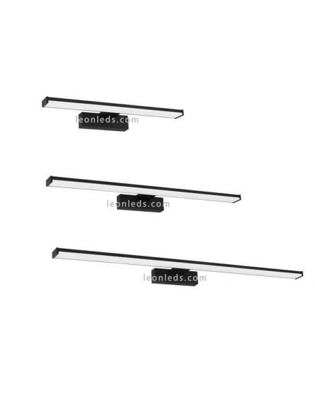 Aplique LED negro Pandella 1 para espejo de baño IP44 Eglo | LeonLeds